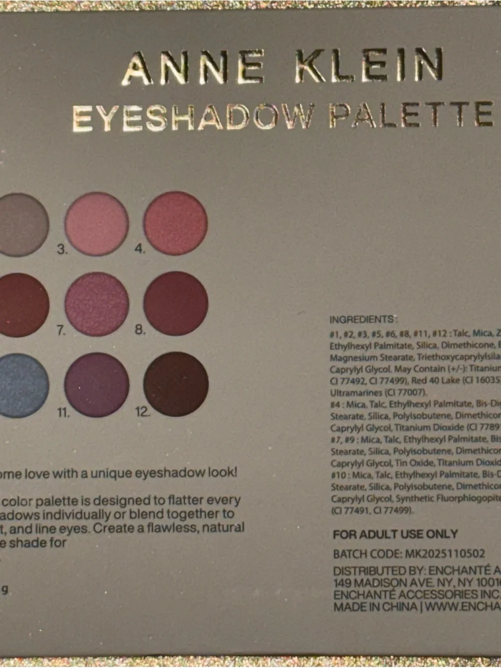 Anne Klein Pink, Mauve & Plum Eyeshadow Set